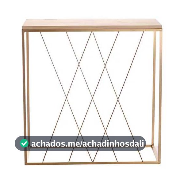 Mesa Decorativa Dourada Luxo Festa 80x80x40 Bolo Festa Infantil Casamento Luxo Pegue Monte Evento Madeira Pinus Rustica