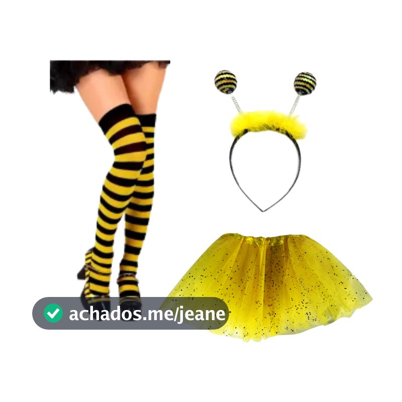 Fantasia de Abelha Infantil e Adulto Abelhinha Feminina Halloween Carnaval