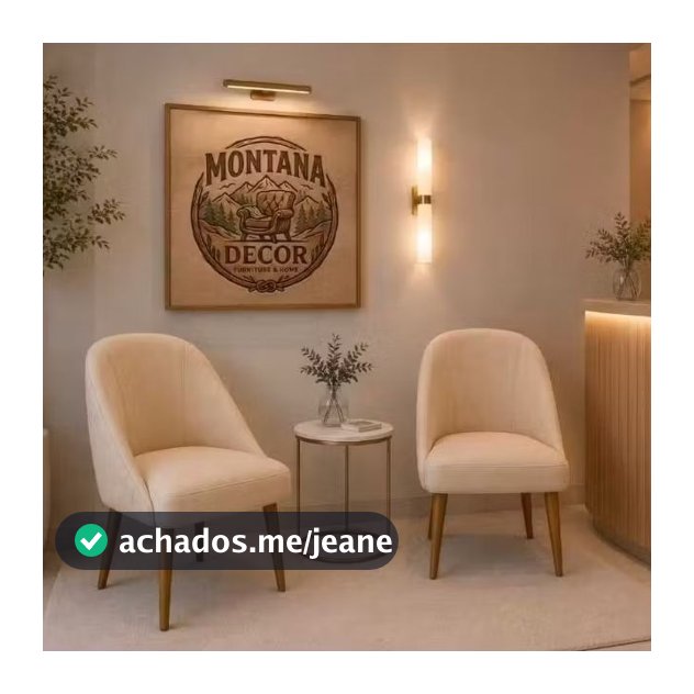 Kit 2 Cadeiras Lua Veludo Recepção Pé Madeira Consultório Sala Espera Luxo