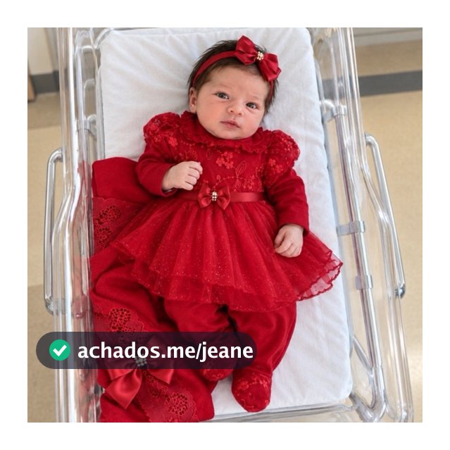 Saída de maternidade vermelha Olivia