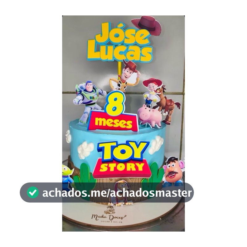 Topo/Topper De Bolo Toy Story MOD01, Premium, Clean, sem camadas. PERSONALIZADO COM NOME E IDADE!