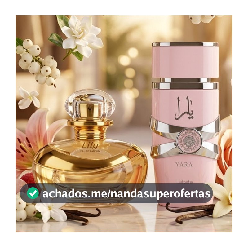 Perfumes Femininos Liillyy e Yara Eau de Parfum Alta Fixação Fragrância Doce Elegante