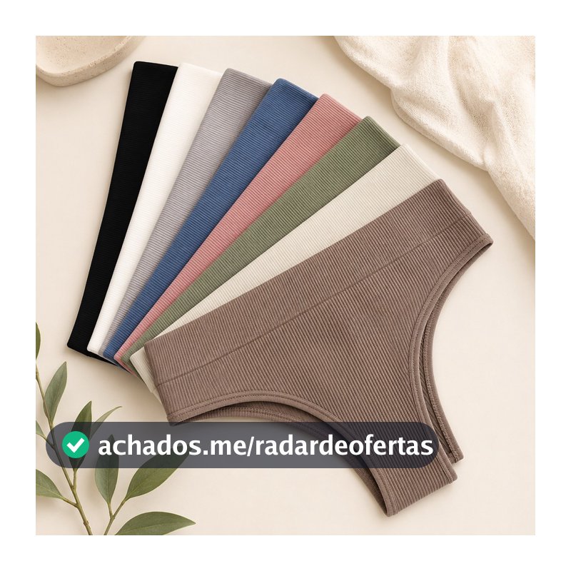 kits Calcinhas Canelada Poliamida Premium Importada Fio ou Conforto