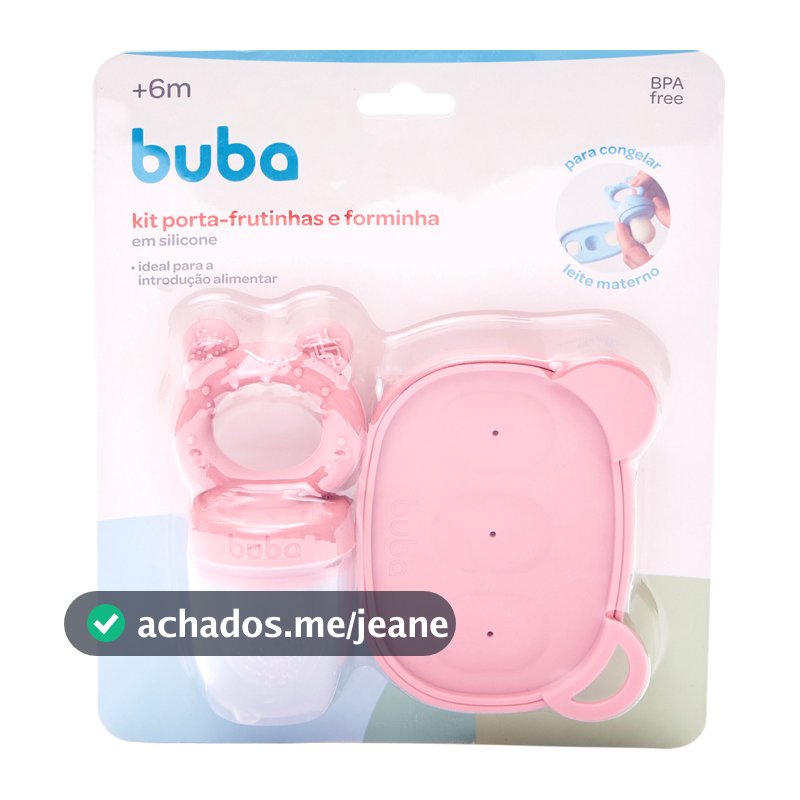 KIT PORTA FRUTINHAS E FORMINHA DE PICOLÉ BUBA ROSA