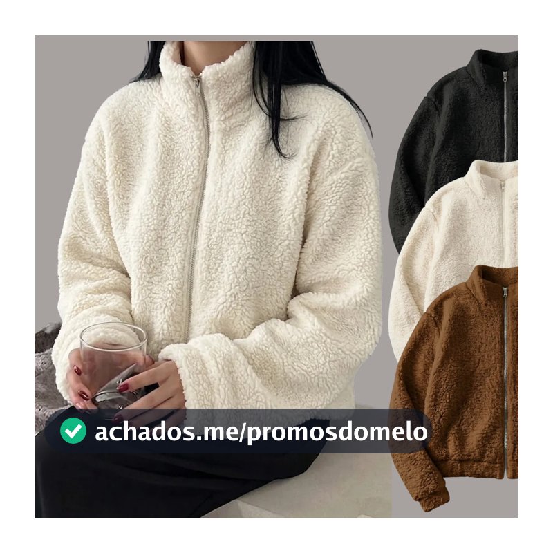 Casaco Teddy Feminino Blusa de Frio Feminina Casaco Feminino Inverno Roupa Inverno Elegante Casaco Termico Feminino