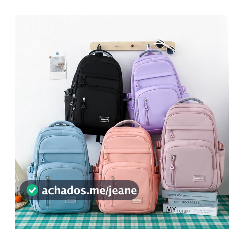 Mochila Feminina Reforçada Impermeável Grande Mochila Feminina Trabalho Notebook Escolar Shoulder Bag Mochila de Viagem