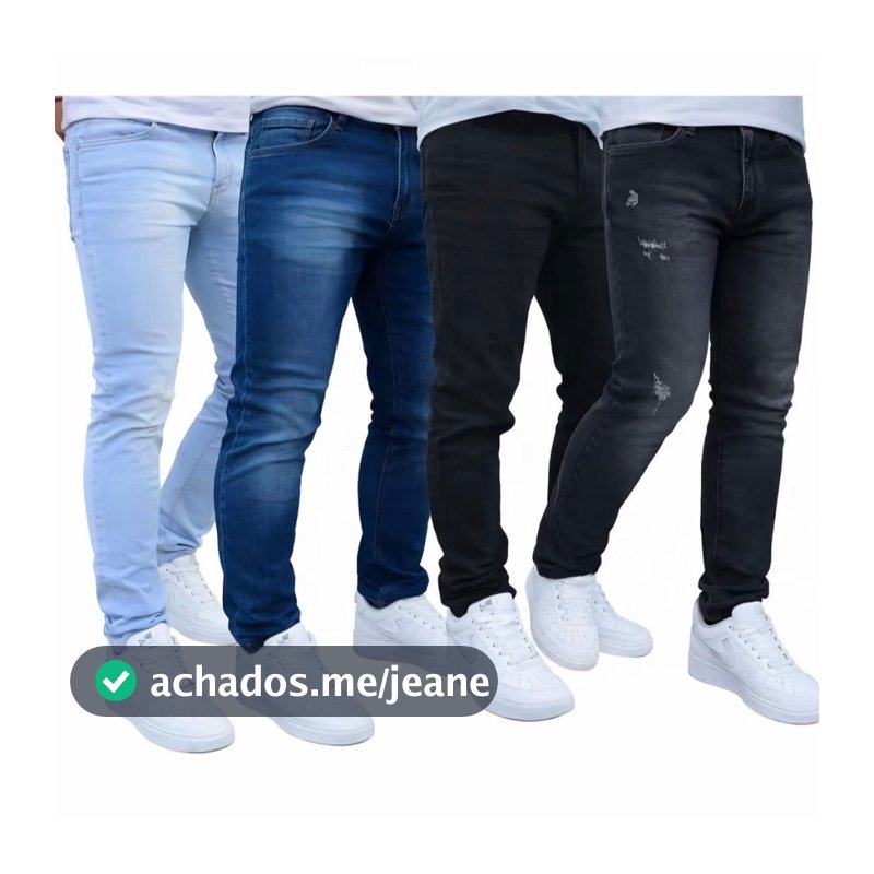 Kit 04/ Kit 03/ Kit 02/ Calças Jeans Masculina com Elastano Premium