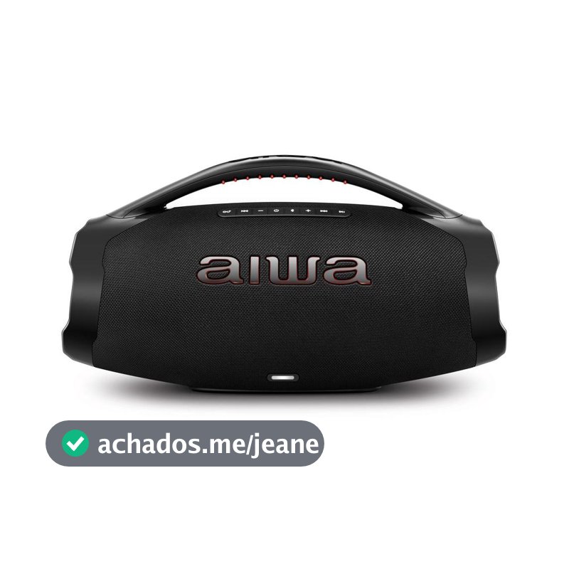 Caixa de Som Boombox AIWA - Bluetooth, 3 vias, IP66, AWS-BBS-01-B