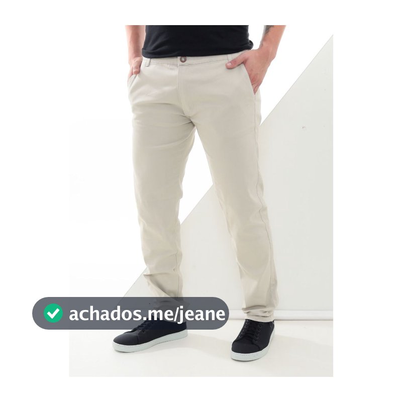 Calça Sarja Masculina Slim Fit Bolso Embotido Elastano