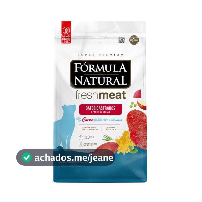 Ração Fórmula Natural Fresh Meat para Gatos Castrados Carne 10,1kg