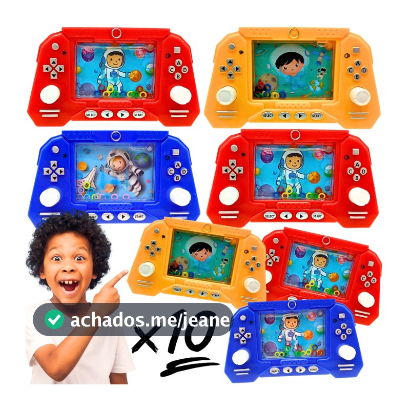 10 Jogos Joguinho Brinquedo Argola Aquaplay Controle Vídeo Game Grande Prenda Lembrancinha Atacado
