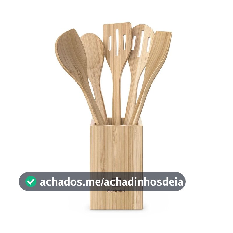 Conjunto de Utensílios de Bambu de 06 Peças