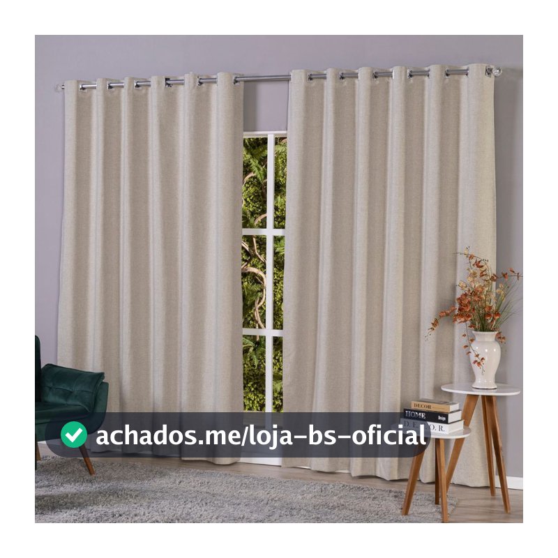 Cortina Linho 100% Blackout Para Sala Quarto Premium 3,00x2,30/2,50/2,80