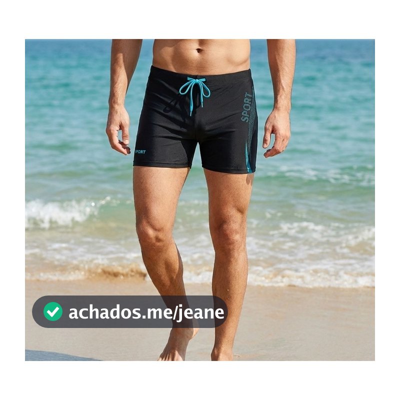 Sunga Boxer Masculina Plus Size Natação Praia Secagem Rápida