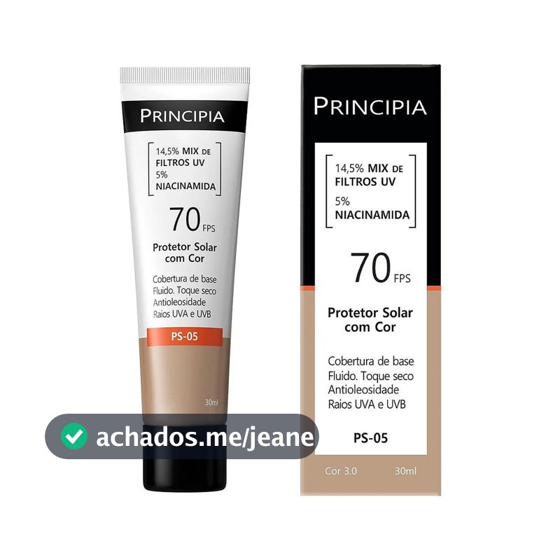 Protetor Solar Principia Niacinamida FPS70 Cor 3.0 PS-05 30ml