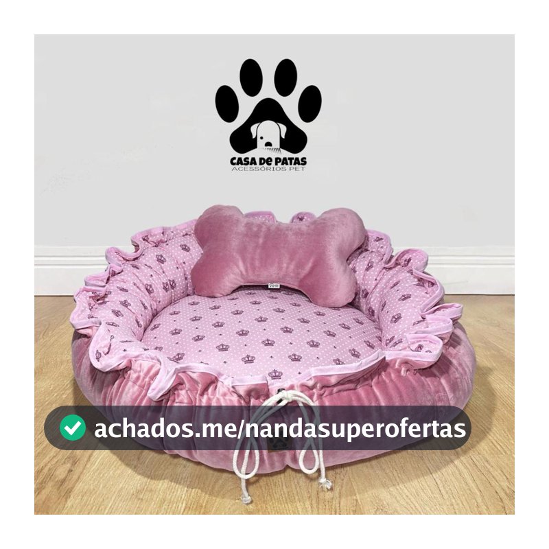 Cama Pétala para Pet Almofada com Tamanho ajustável - Dupla face
