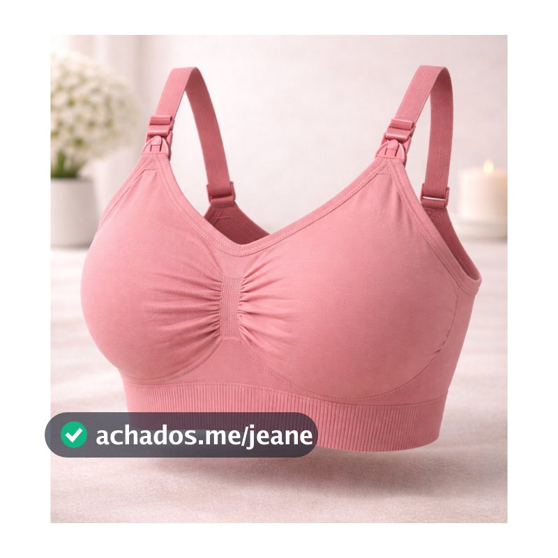 SUTIÃ AMAMENTAÇÃO COM BOJO - PLUS SIZE - SUTIÃ SEM COSTURA - PÓS PARTO - MATERNIDADE - ALIMENTAÇÃO