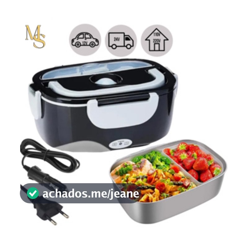 Marmita Elétrica Veicular Tomada Bivolt 110V/220V E 12V/24V - Marmita Térmica Para Comida