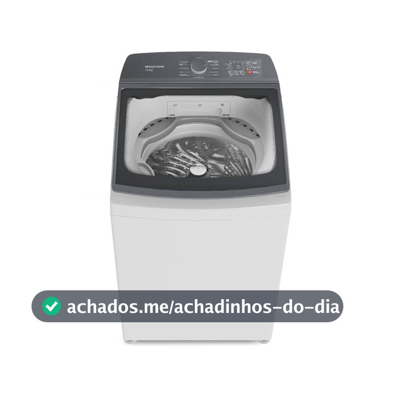 Máquina de Lavar Brastemp 18Kg Branca com Ciclo Tira Manchas Advanced e Ciclo Antibolinhas - BWF18AB