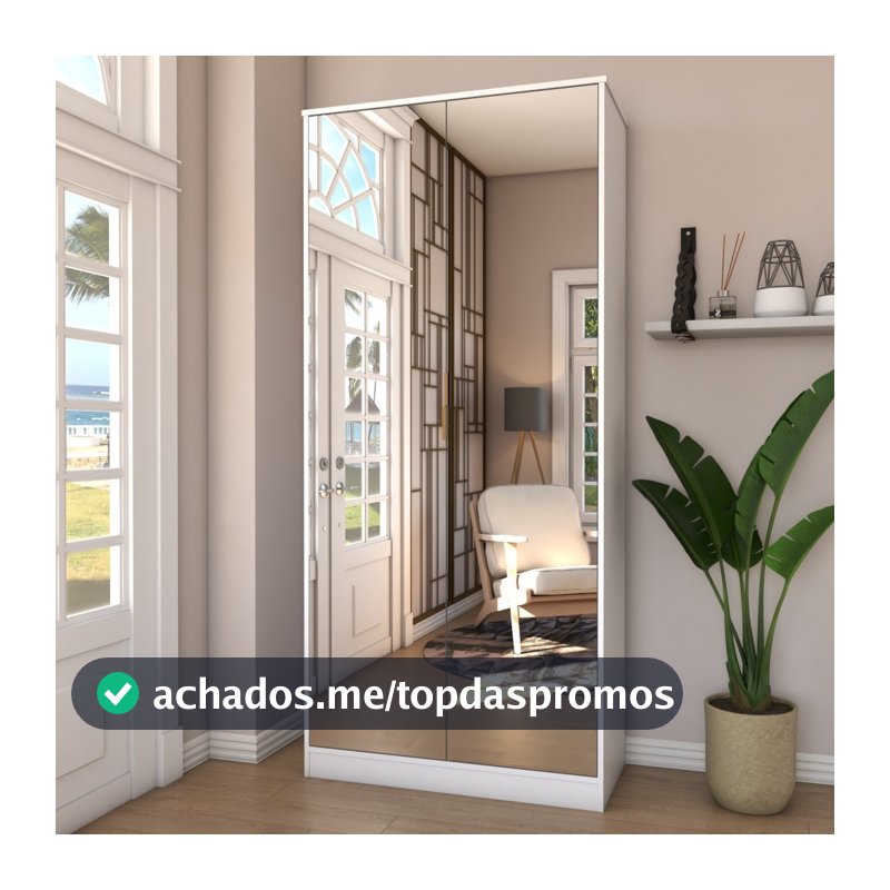 Sapateira Rubi 2 Portas com Espelho 1 Gaveta para 15 pares de Sapato
