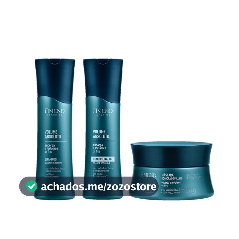 Amend KIT Volume Absoluto Shampoo e Condicionador 250ml + Máscara 300g