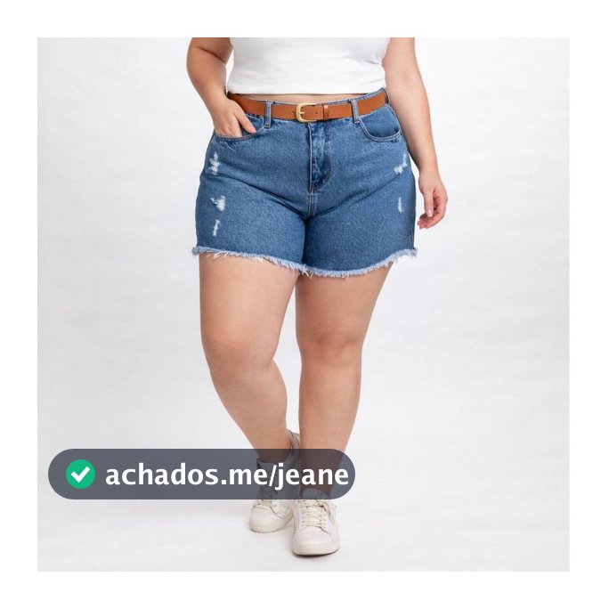 Short Jeans Pluz Size Feminino 100% Algodão Modelagem Levanta Bumbum Cintura Alta