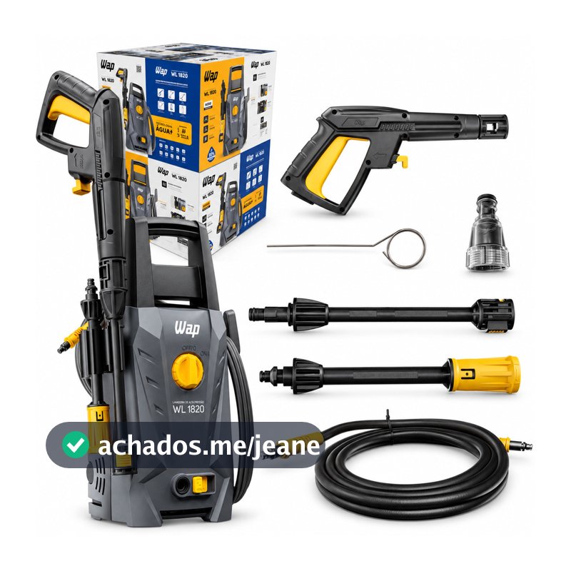 Lavadora de Alta Pressão 1400W 1500PSI WL 1820 127V Cinza e Amarela WAP
