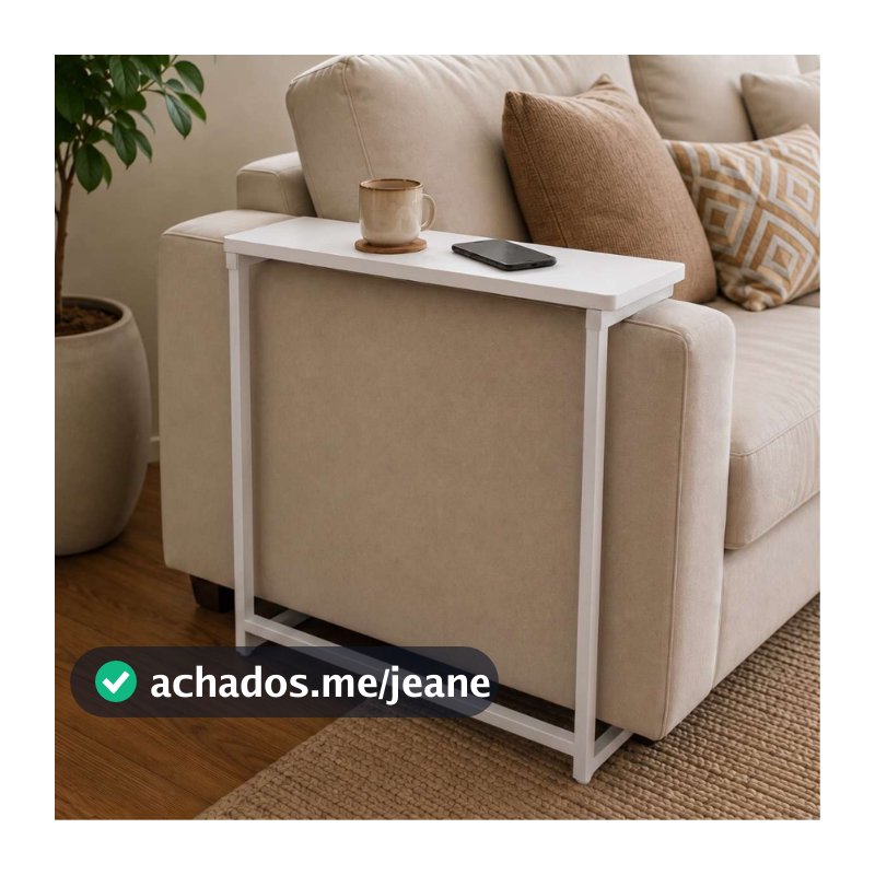 Mesa Lateral Apoio para Sofá Notebook Encaixe Multiuso Industrial