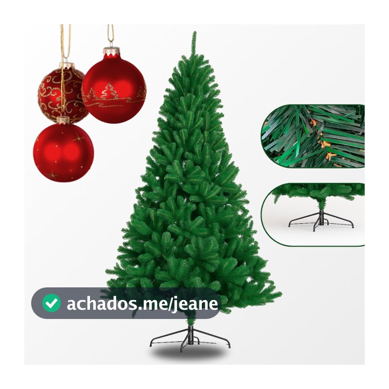 Árvore de Natal 150 cm 400 Galhos Super Cheia Grande Luxo Decoração de Natal 2025 Pé de Ferro