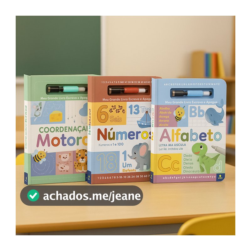 livro Escreva e Apague - Números, Alfabeto e Coordenação Motora para o Desenvolvimento Infantil