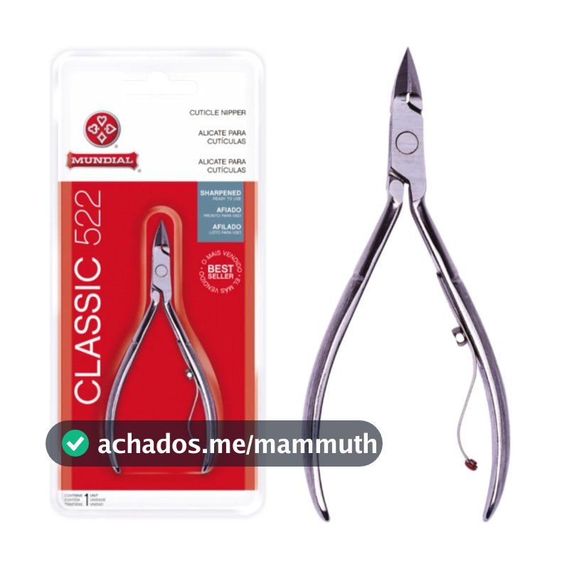 Alicate De Cuticula Profissional Classic 522 Mundial Afiado