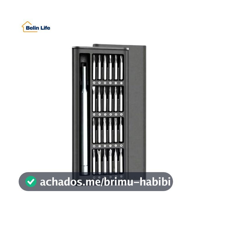 Kit De Chave De Fenda Magnética Multifuncional 24pcs