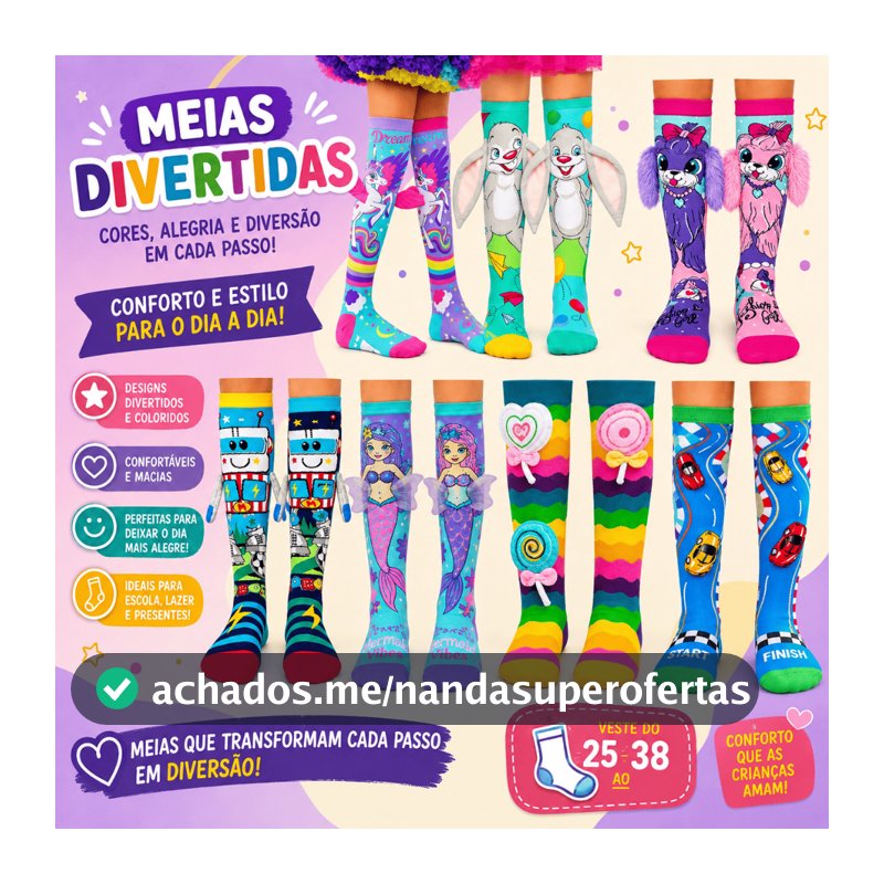 Meias Malucas 25 ao 40 Dos Desenhos Animados Longas Das Crianças Adulto De Meia Panturrilha