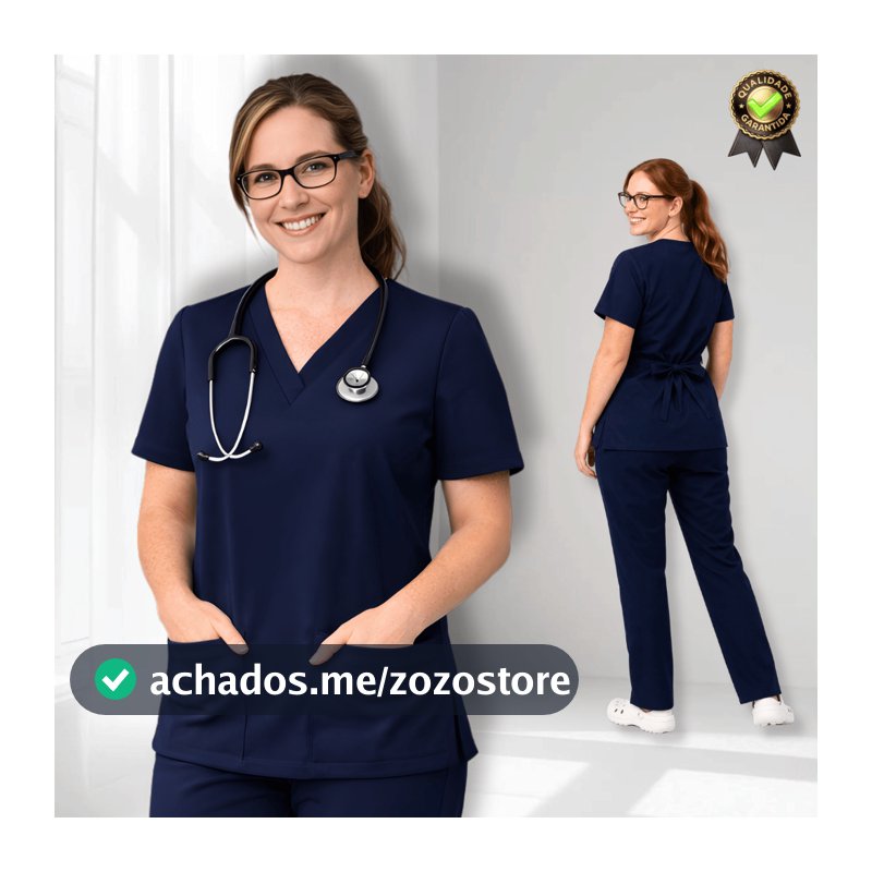 Conjunto Pijama Hospitalar Cirúrgico Scrub Feminino Unissex Profissional Privativo Clinica Uniforme de Trabalho