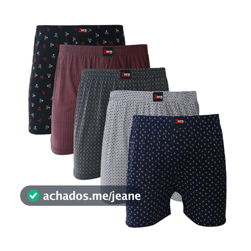 Kit 05 Cuecas Samba Canção Short de Dormir Pijama Masculino
