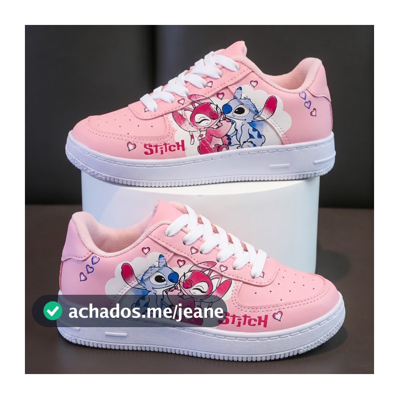 Tênis Infantil com Personagens Lilo e Stitch para Meninos e Meninas Leve Macio