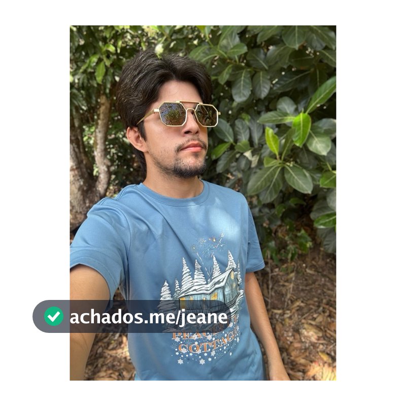 Camisa masculina azul estampa casa de campo