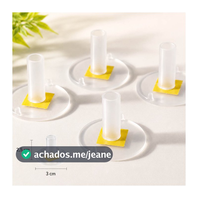 50 Base de Mesa C/ Adesivo Pega Balão Varetas Haste Centro mesa Canudo Segura Simples Transparente