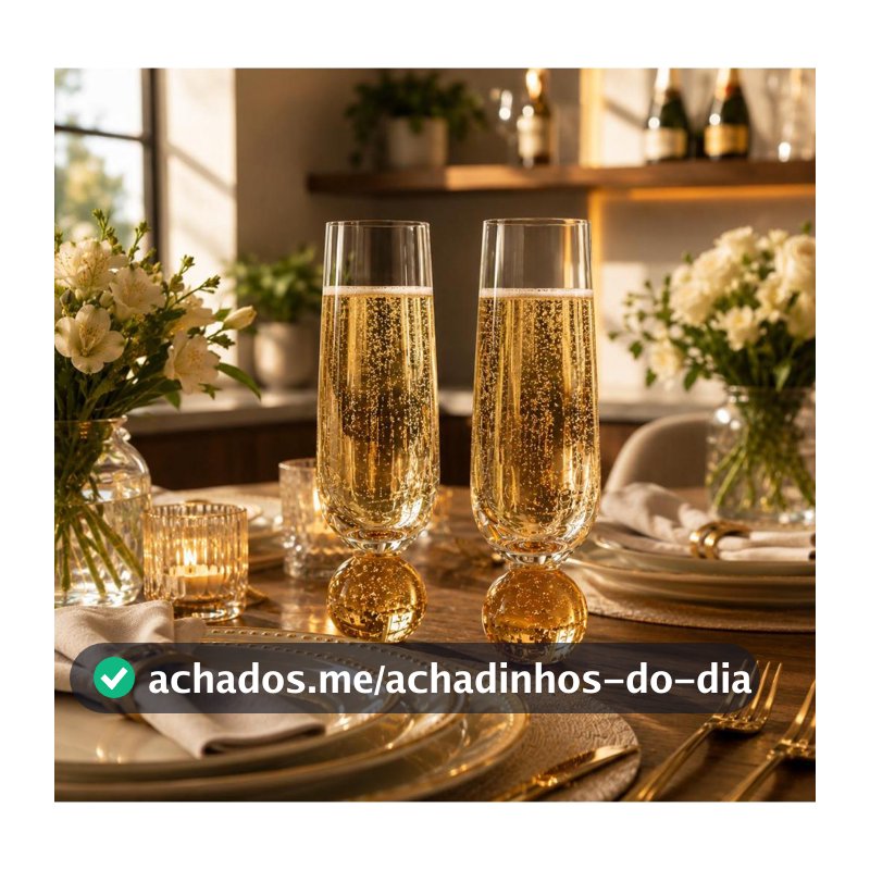 Jogo Taças de Vidro Transparente com base e Esfera Vinho Drink Espumante