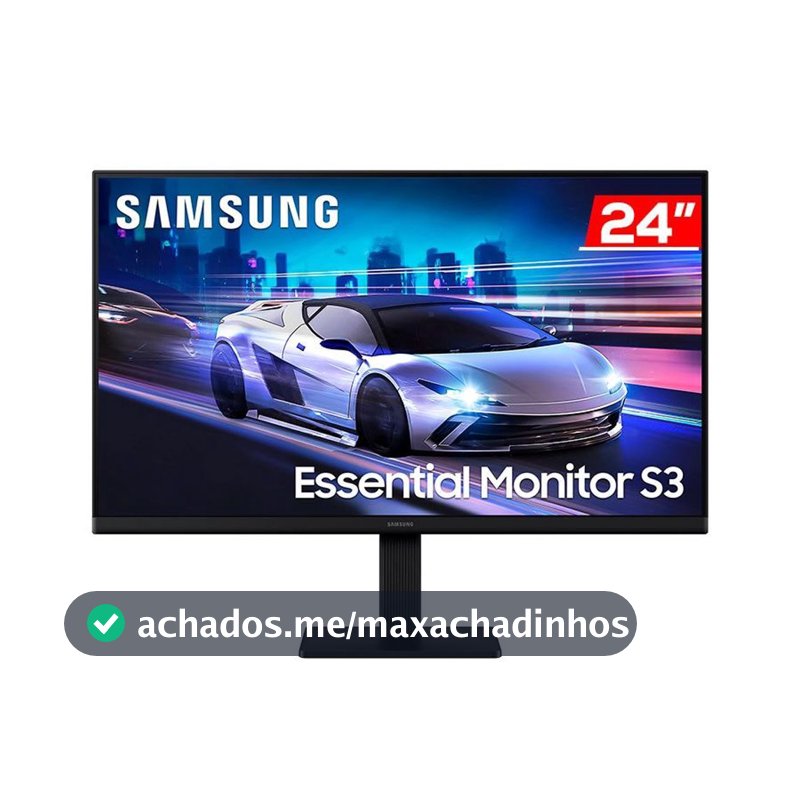 Monitor Samsung 24 Essential S3 FHD IPS 120HZ 5MS, 2 HDMI, Super Fino, 3 Side Boardless, LS24F320GALMZD