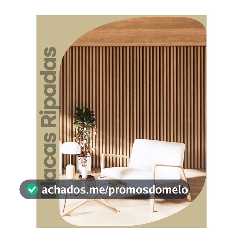 Kit 20 Até 100 Placas Ripados Revestimentos Painel Decorativo MDF 45cmx10cm PREMIUM Sala Tv Quarto