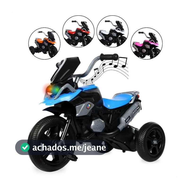 Triciclo Infantil Motoca de Passeio com Pedal 3 Rodas Brinquedo com Música