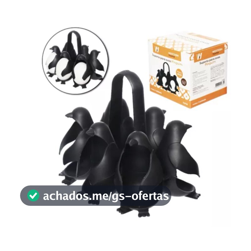 Porta Ovos Cozinha Armazena Serve 06 Unidade Pinguim 3 em 1