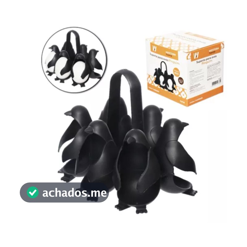 Porta Ovos Cozinha Armazena Serve 06 Unidade Pinguim 3 em 1