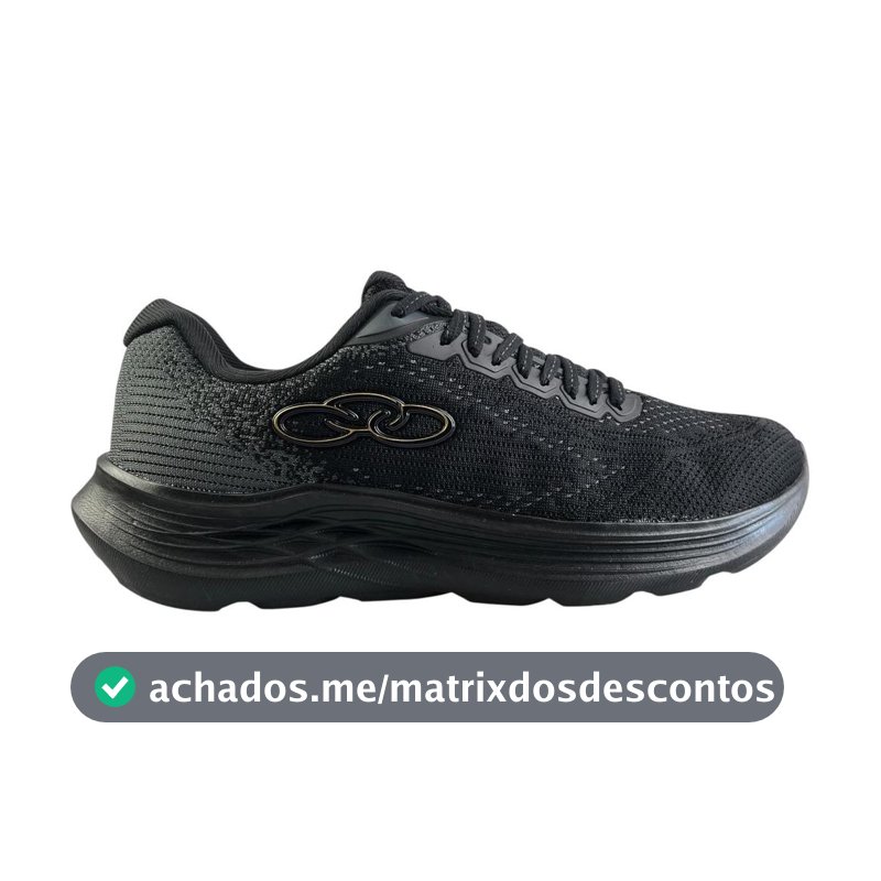 Tênis Olympikus Index 4 Masculino Original Esportivo Caminhada Academia Preto