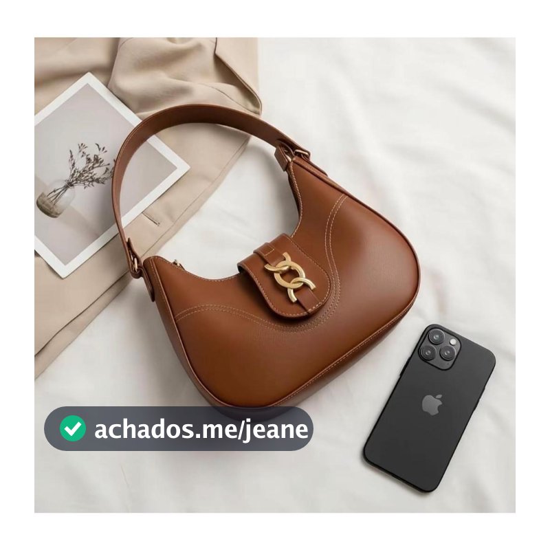 Bolsa Feminina Lunna Luxo Com Metais Dourado Elegante Moderna De Ombro