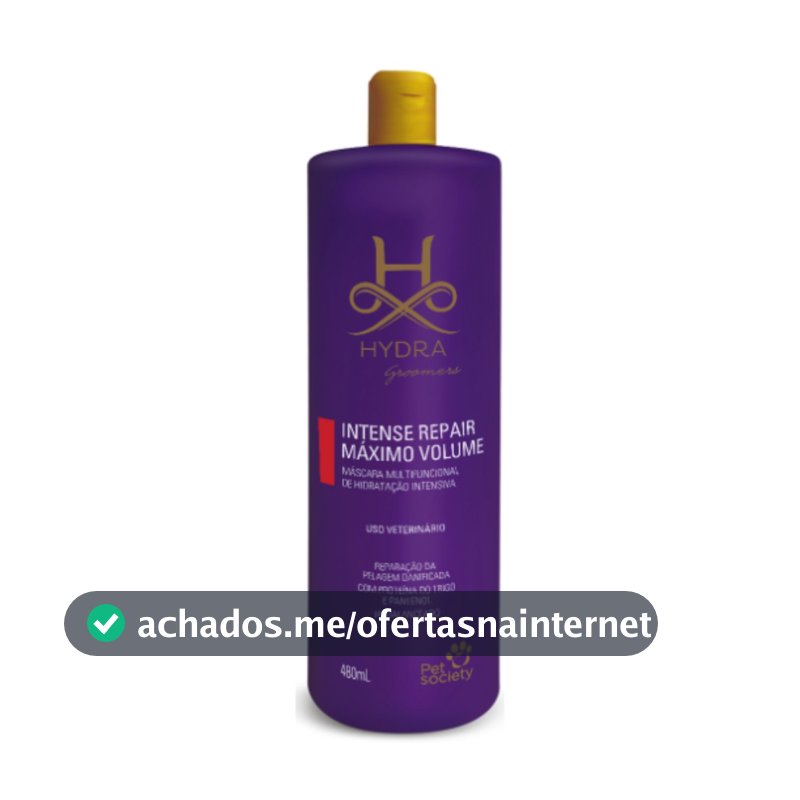 Máscara Intense Repair Maximo Volume Hydra Pet Society 480ml
