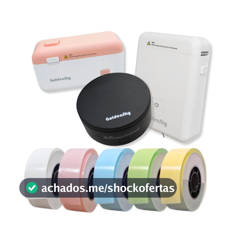 Impressora Térmica Rotuladora Portátil Etiquetas 15mm com Rolos Segmentados ou Contínuos