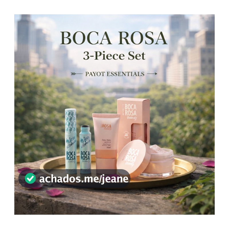 Kit 3 Peças Boca Rosa Beauty Payot Base Alta Cobertura + Máscara + Pó Facial