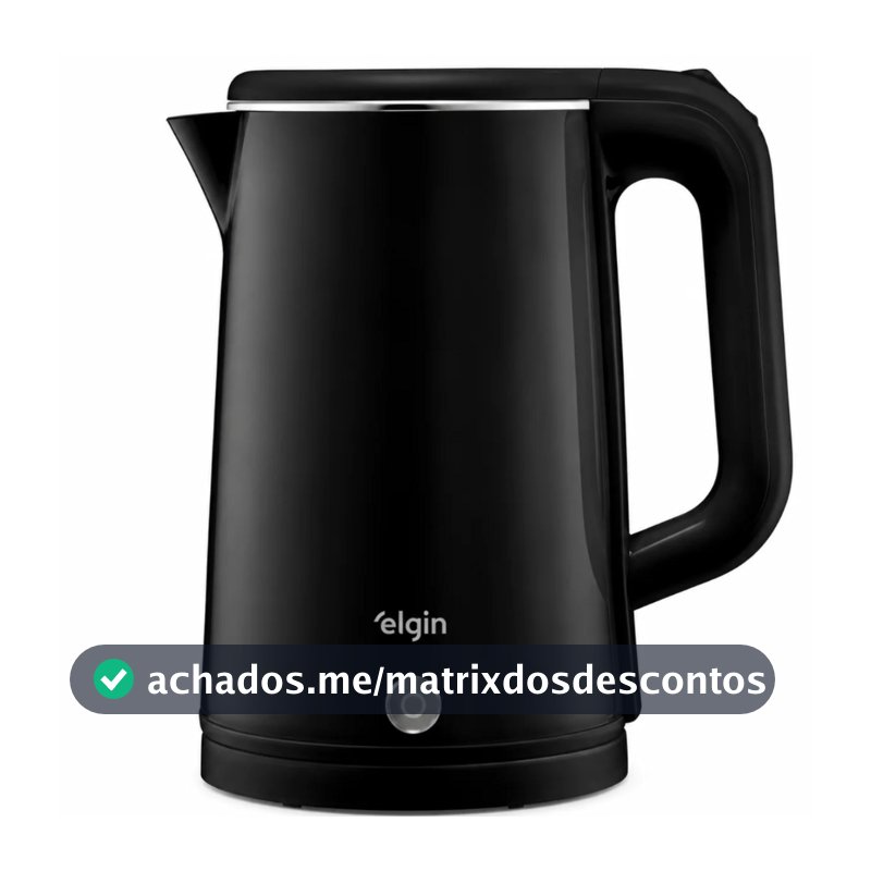 Chaleira Elétrica Elgin Slim 1.200W 1,8L 127v Desligamento Automatico Preta